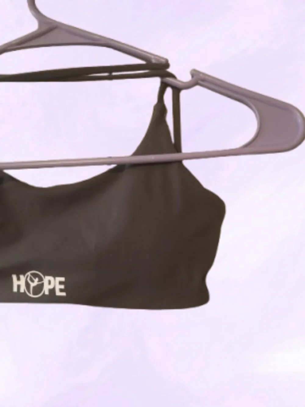 Bundle of 5 of xs's sports bras in burgundy, gray and blue. Sporty exercise work